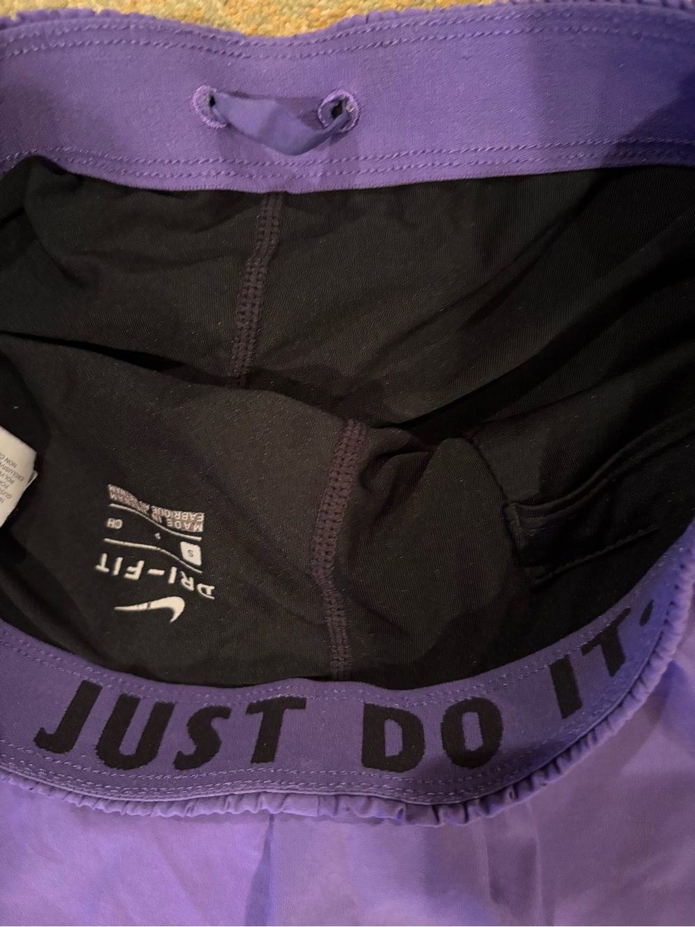 Nike Dri-FIT Purple Running Shorts Women’s Small Built-In Short Liner - Picture 6 of 11
